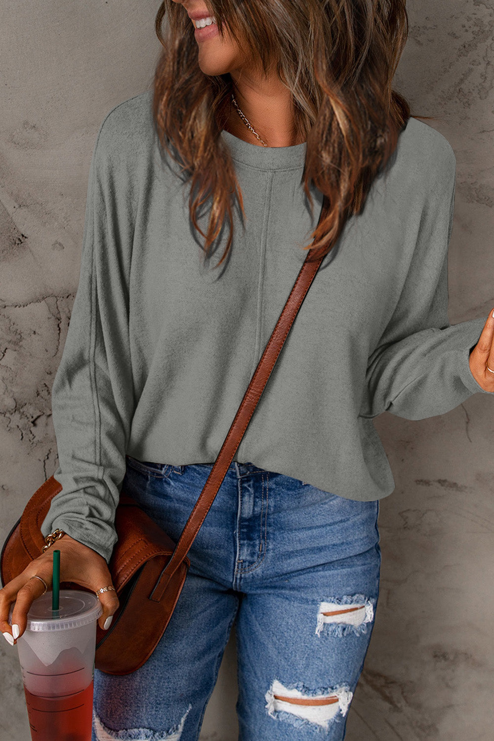 we82 Round Neck Long Sleeve Top