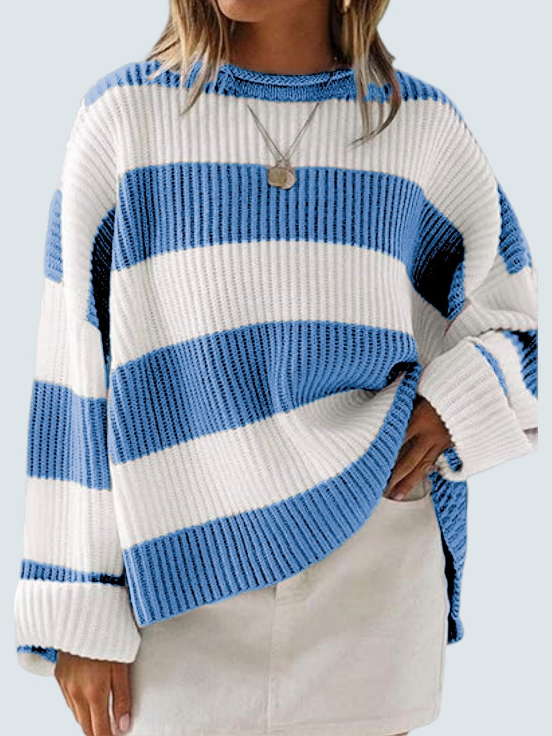 we75 Block Striped Sweater