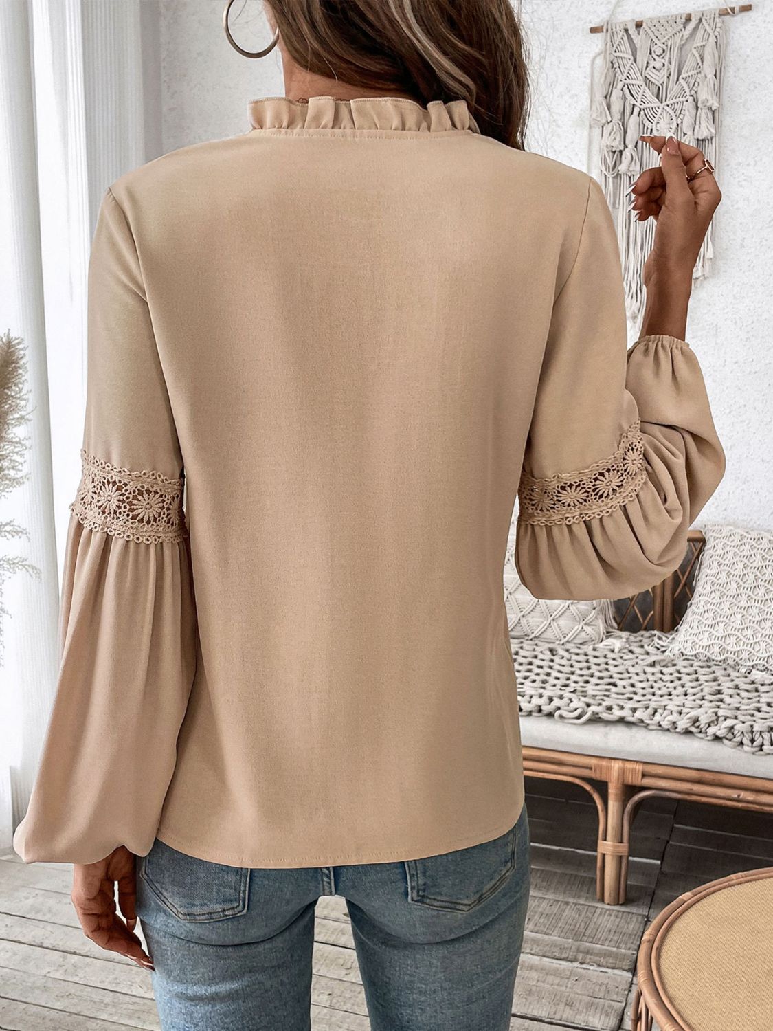 we36 Tie Neck Long Sleeve Blouse