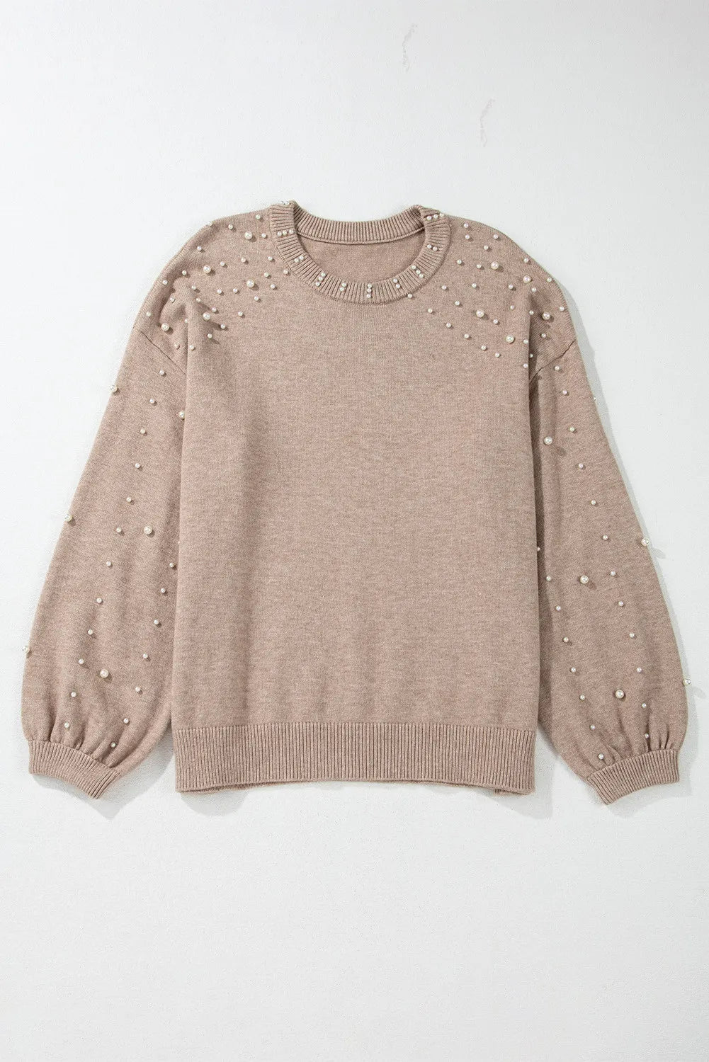 Pearl Detail Long Sleeve Sweater