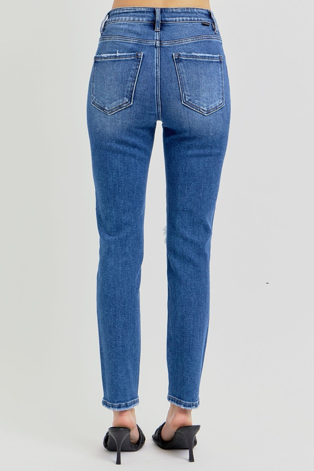 we101 Highrise Skinny Distressed Denim