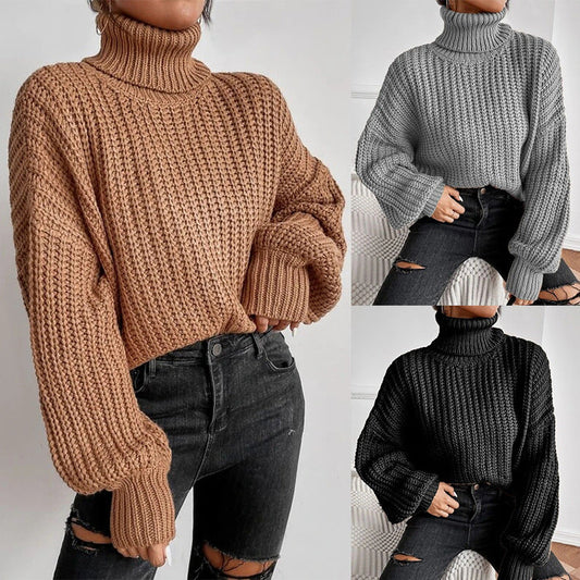 we31 Long Shoulder Knitted Pullover Turtleneck