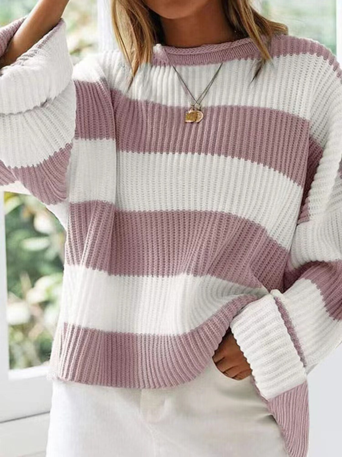 we75 Block Striped Sweater