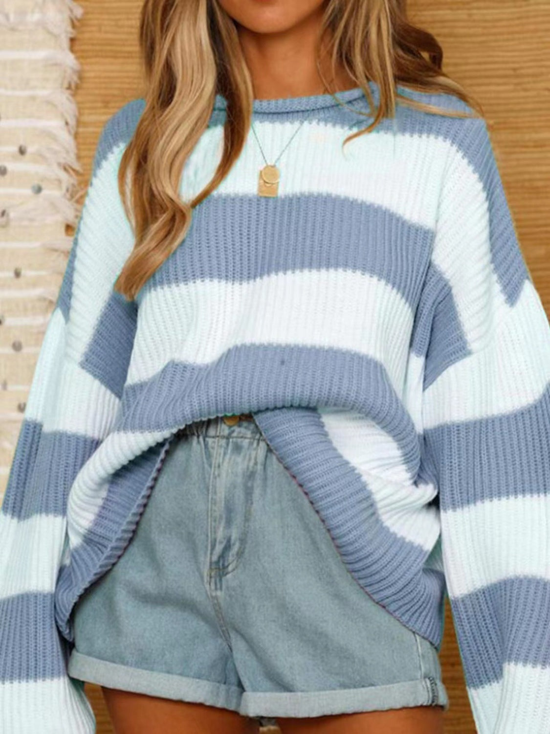 we75 Block Striped Sweater