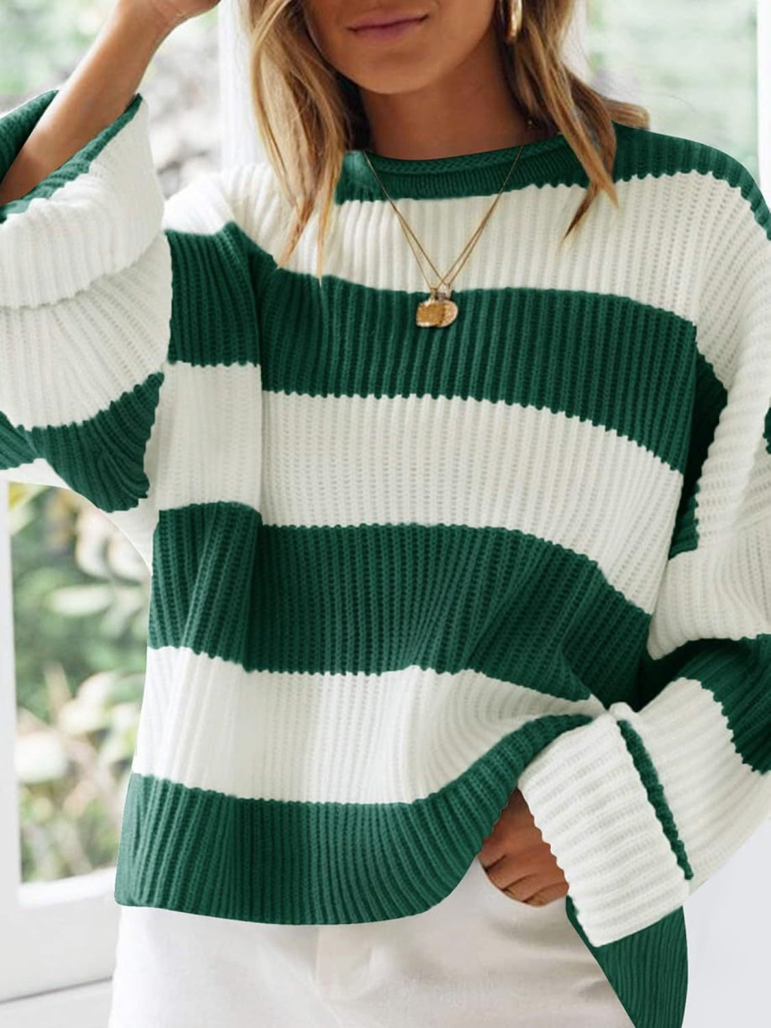 we75 Block Striped Sweater