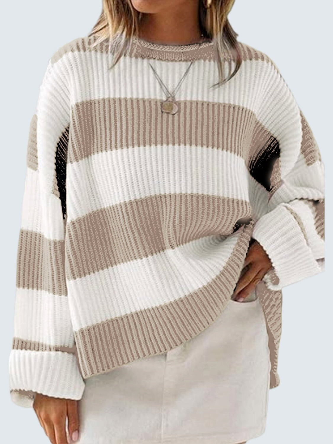 we75 Block Striped Sweater